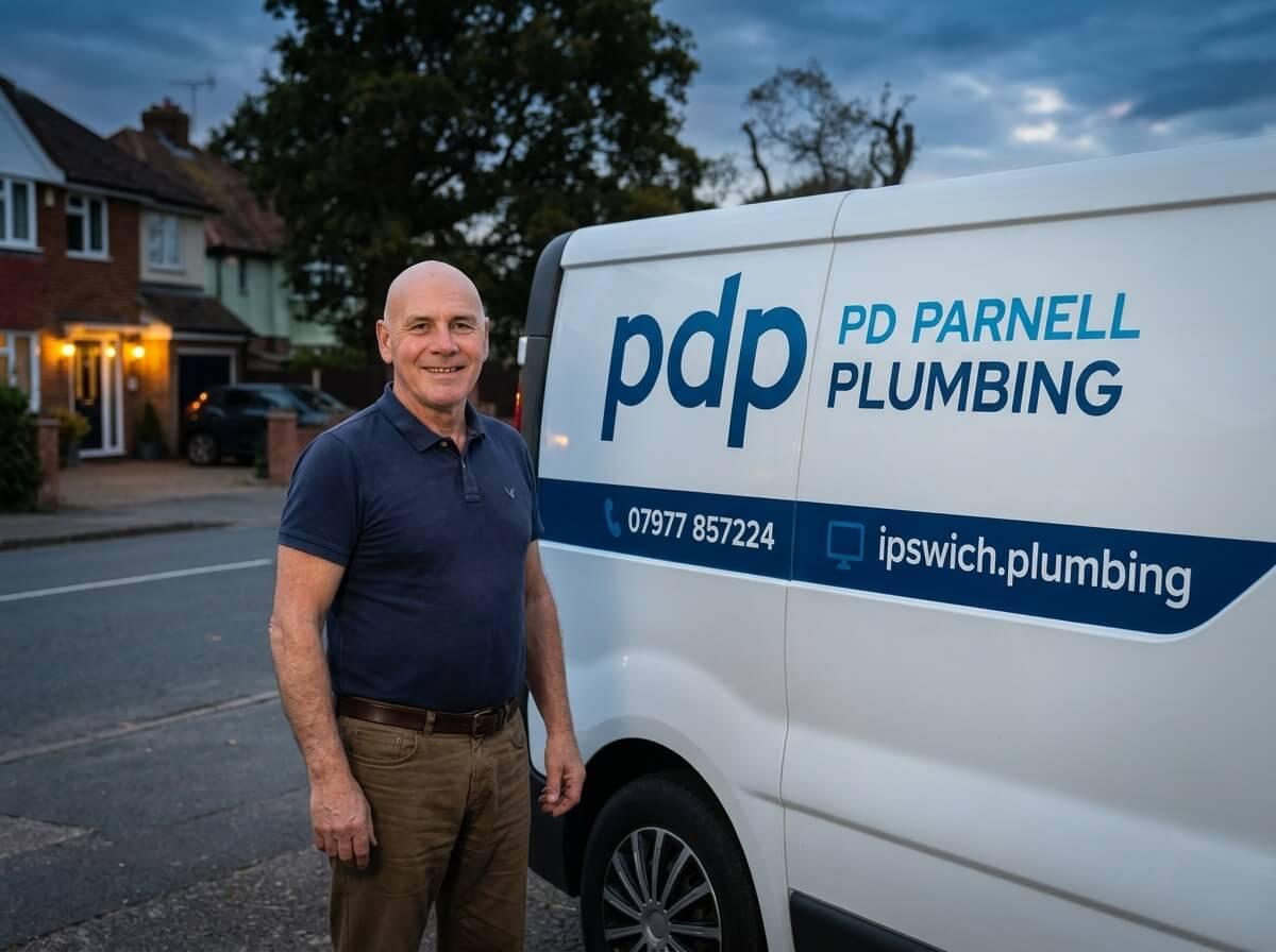 Philip Parnell beside his PD Parnell Plumbing van
